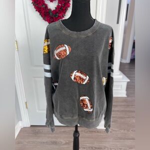 White Birch Sequin Lightweight Sweatshirt